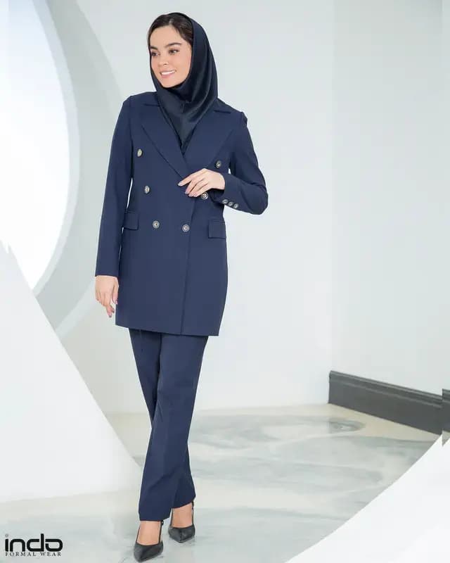 کت شلوار مدل ژیان-دیپلمات | مانتو اداری ایندو