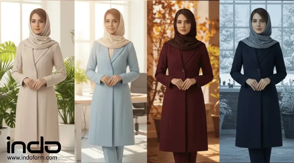 انتخاب رنگ مناسب برای مانتو اداری و خرید مانتو اداری