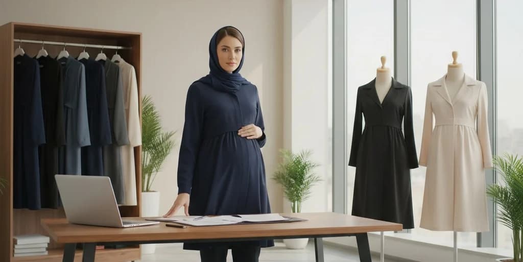 بررسی مدل مانتو شلوار بارداری اداری