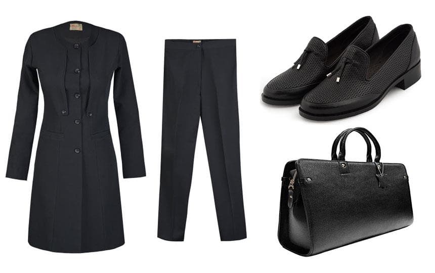 ست کردن کیف و کفش با مانتو فرم سازمانی