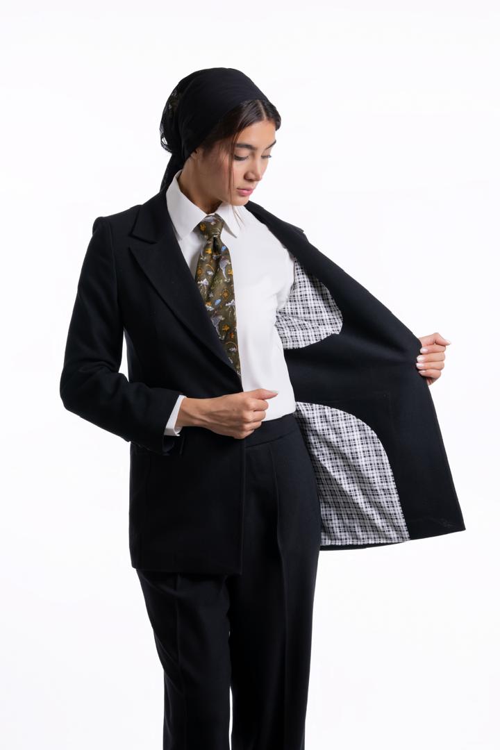 کت شلوار یقه بلیزر فاستونی طرح شانتون